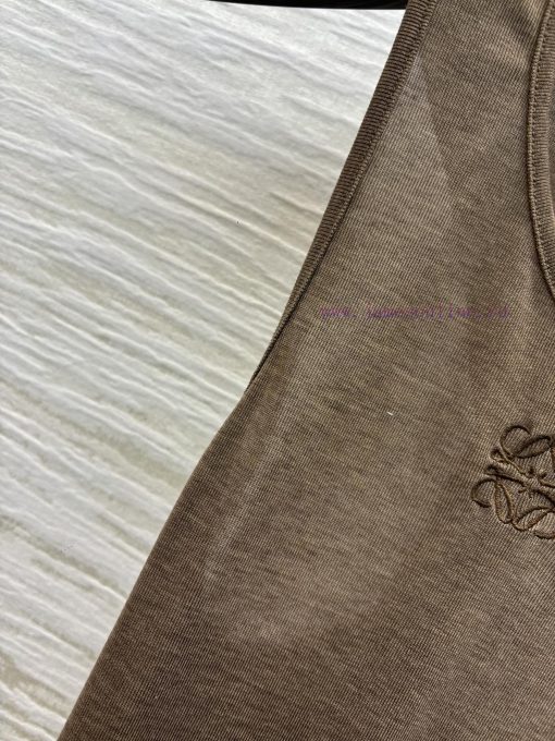 CT77568 Loewe 25 Spring/Summer Lightweight And Comfortable Round Neck Logo Irregular Tank Top W f9s76bsm - Image 4