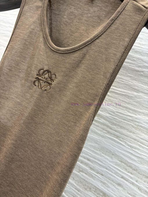 CT77568 Loewe 25 Spring/Summer Lightweight And Comfortable Round Neck Logo Irregular Tank Top W f9s76bsm - Image 5