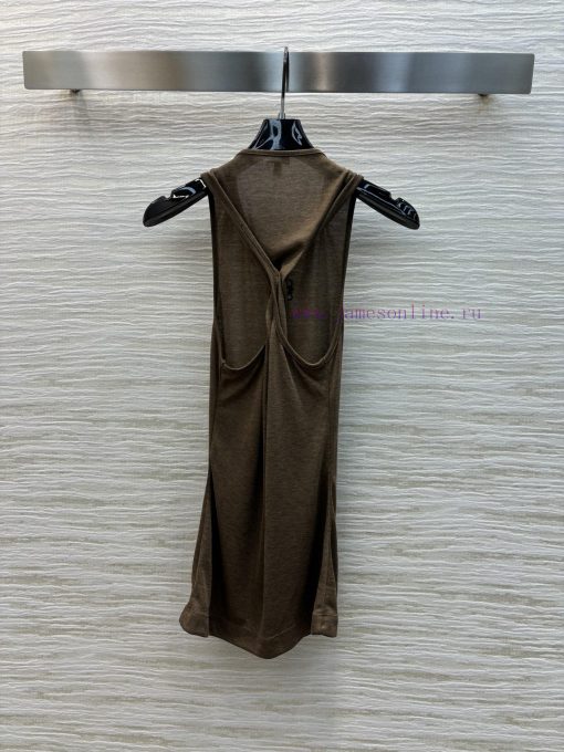 CT77568 Loewe 25 Spring/Summer Lightweight And Comfortable Round Neck Logo Irregular Tank Top W f9s76bsm - Image 8