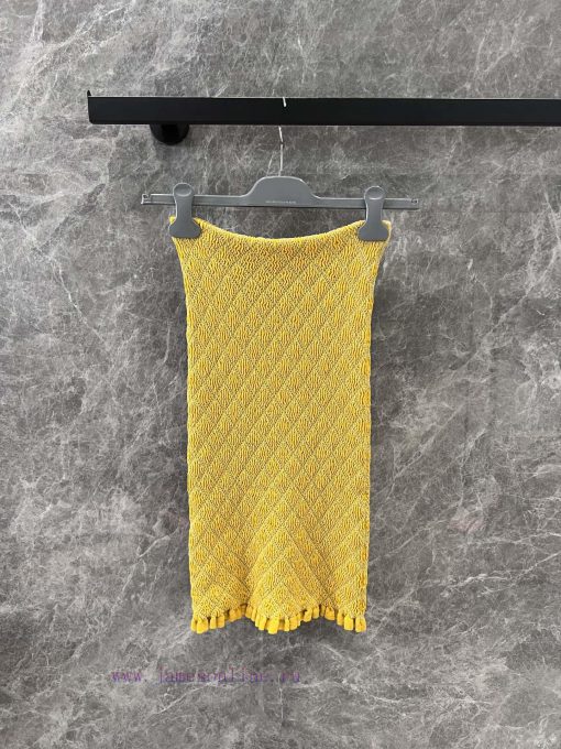 ZB61078 Prada 25Ss Spring/summer New Diamond Grid Pleated Crochet Slim Fit Long Skirt | Yb Deve ktytrvqa