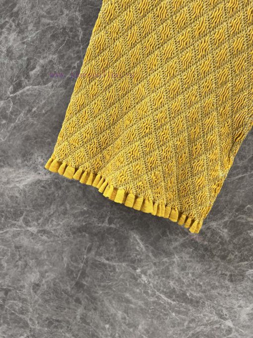 ZB61078 Prada 25Ss Spring/summer New Diamond Grid Pleated Crochet Slim Fit Long Skirt | Yb Deve ktytrvqa - Image 7