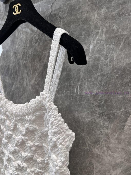 ZT61079 Chanel 25Ss Spring/Summer New Handmade Hook And Flower Knitted Tank Top | Developed By 98d7dd8s - Image 7