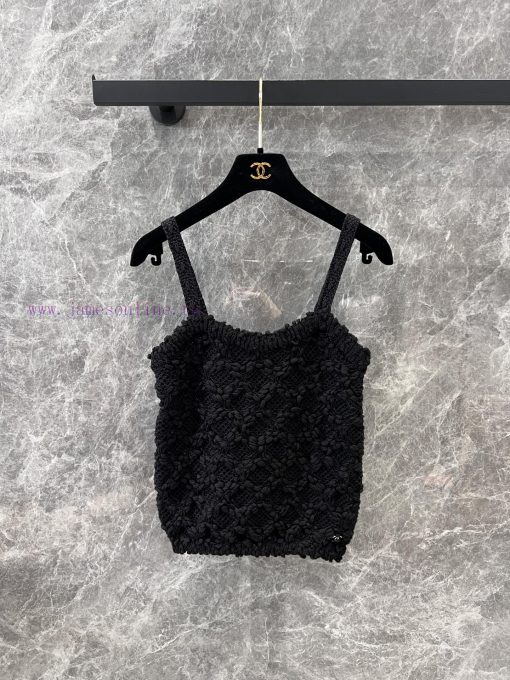 ZT61079 Chanel 25Ss Spring/Summer New Handmade Hook And Flower Knitted Tank Top | Developed By nv7beidr