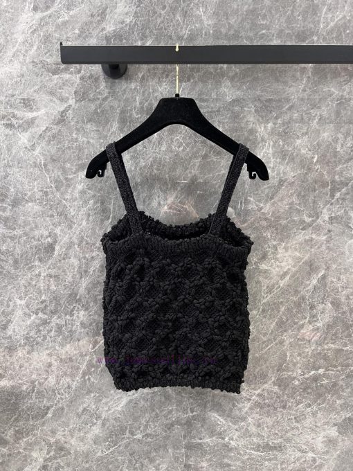 ZT61079 Chanel 25Ss Spring/Summer New Handmade Hook And Flower Knitted Tank Top | Developed By nv7beidr - Image 3
