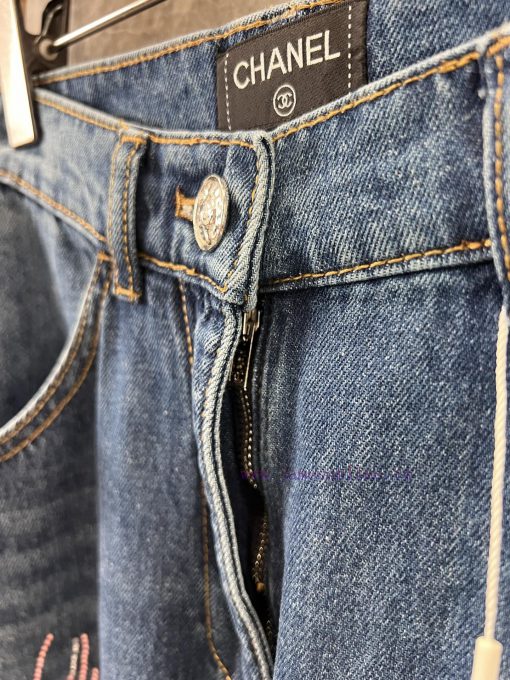ZK61082 Chanel 25S Spring/Summer New Feather Hot Diamond Jeans | YB Has Developed A Classic Den inmkymxt - Image 6