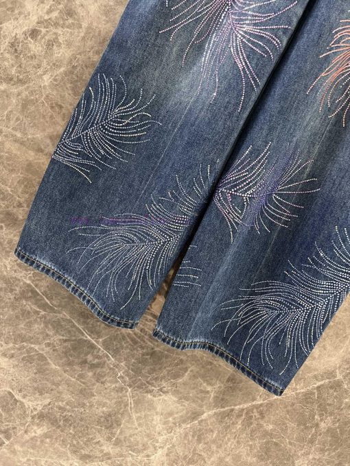 ZK61082 Chanel 25S Spring/Summer New Feather Hot Diamond Jeans | YB Has Developed A Classic Den inmkymxt - Image 7