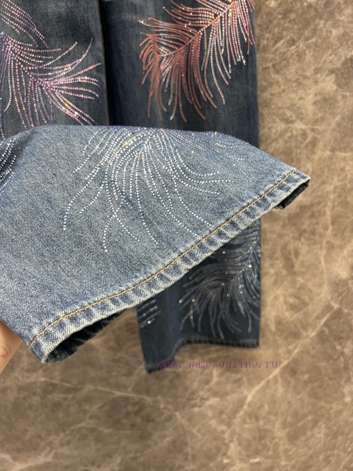 ZK61082 Chanel 25S Spring/Summer New Feather Hot Diamond Jeans | YB Has Developed A Classic Den inmkymxt - Image 9
