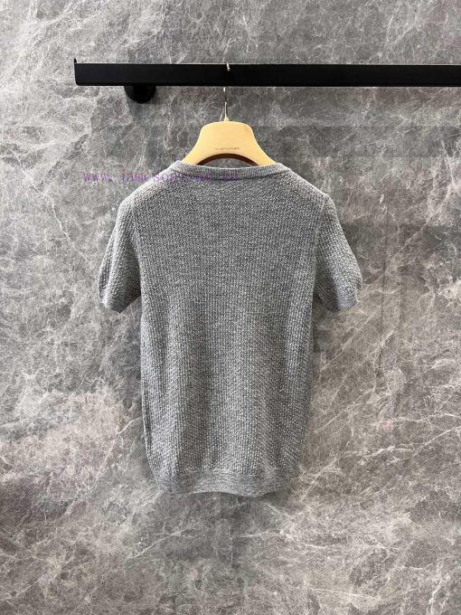 ZT61083 Miumi * 25Ss Summer New Micro Label Hollow Knitted Short Sleeve Top | Developed By Yb T ct3mcxlj - Image 3