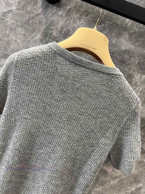 ZT61083 Miumi * 25Ss Summer New Micro Label Hollow Knitted Short Sleeve Top | Developed By Yb T ct3mcxlj - Image 5