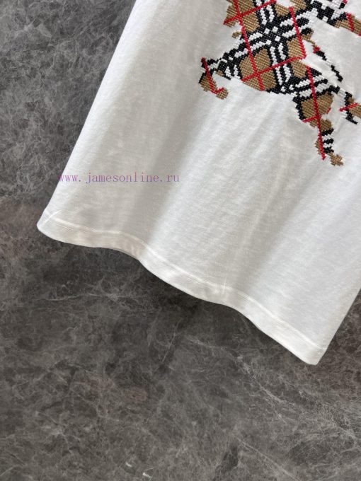 ZT61085 Burberry 25Ss Spring/Summer New Knight Warrior Embroidered Round Neck Short Sleeve T-sh f6fdqjrk - Image 8