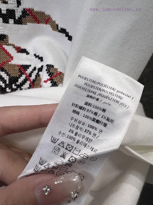 ZT61085 Burberry 25Ss Spring/Summer New Knight Warrior Embroidered Round Neck Short Sleeve T-sh f6fdqjrk - Image 10