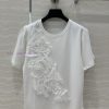 ️ High End AT77582 Long Term Design Sense Mesh Fabric Car Flower Short Sleeved T-shirt Is Made h3w7hrny