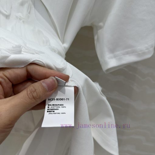 ️ High End AT77582 Long Term Design Sense Mesh Fabric Car Flower Short Sleeved T-shirt Is Made h3w7hrny - Image 9