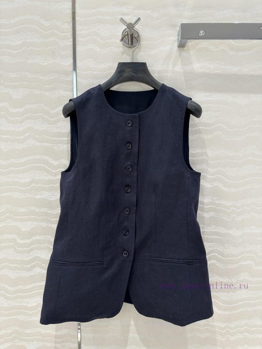 AT77589 Row Style Long Term Cotton Linen Camisole Vest Vest Set Medium Length Design Vest Paire 60dozjr8 - Image 3