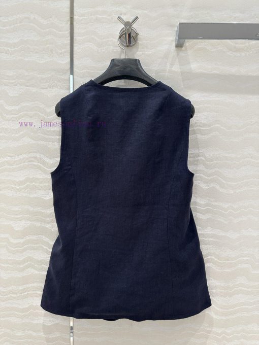 AT77589 Row Style Long Term Cotton Linen Camisole Vest Vest Set Medium Length Design Vest Paire 60dozjr8 - Image 10