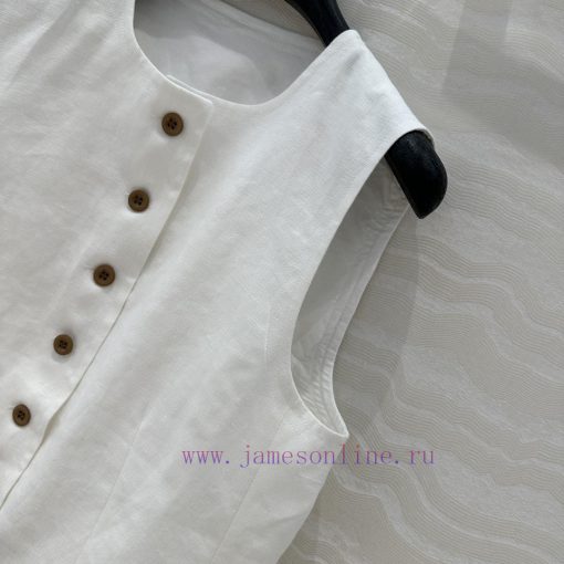 AT77589 Row Style Long Term Cotton Linen Camisole Vest Vest Set Medium Length Design Vest Paire n5byjl3l - Image 5