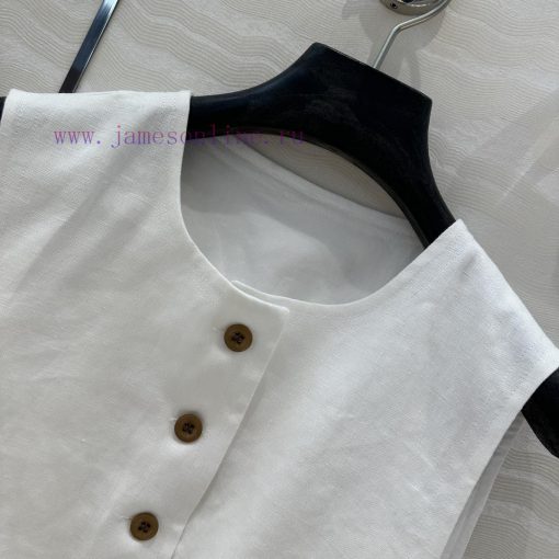 AT77589 Row Style Long Term Cotton Linen Camisole Vest Vest Set Medium Length Design Vest Paire n5byjl3l - Image 6