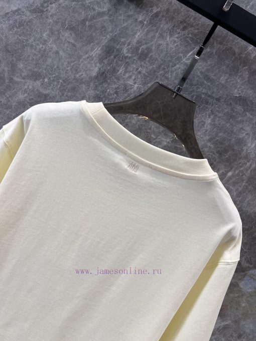 ZT60562 Ami Pa * Is 25Ss Early Spring New Three-dimensional Crochet Craft Letter Round Neck Sho ts7kx0ml - Image 5