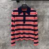 ZT60577 Prada 25s Early Spring Limited Edition Striped Polo Knitted Long Sleeve Top 丨 YB Develo 7xjmwwzy