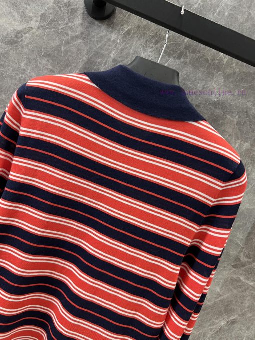 ZT60577 Prada 25s Early Spring Limited Edition Striped Polo Knitted Long Sleeve Top 丨 YB Develo 7xjmwwzy - Image 5