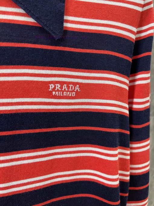 ZT60577 Prada 25s Early Spring Limited Edition Striped Polo Knitted Long Sleeve Top 丨 YB Develo 7xjmwwzy - Image 6