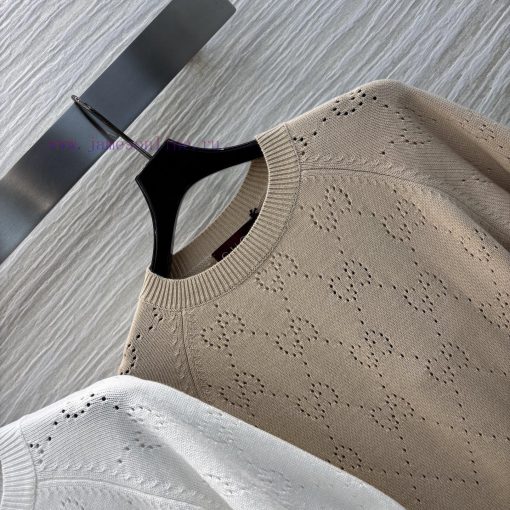 CT76232 Gucci 25 Spring/Summer New GG Gucci Hollow Knitted Short Sleeve Color Is Very Suitable w1d7kiwm - Image 4