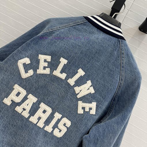 Strongly Recommend BW76253 Ce * 25s New Product Washed Blue Denim Baseball Jacket Jacket Back L tp33zrqv - Image 10