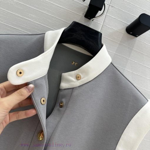 Highly Recommended Is The BW76255 Lou * 25s New Stand Up Collar Color Blocked Vest Top. The Exq h2gybm12 - Image 5