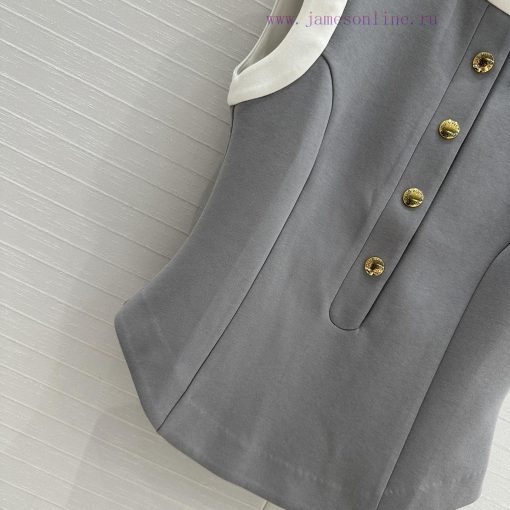 Highly Recommended Is The BW76255 Lou * 25s New Stand Up Collar Color Blocked Vest Top. The Exq h2gybm12 - Image 6