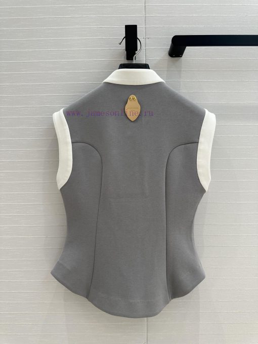Highly Recommended Is The BW76255 Lou * 25s New Stand Up Collar Color Blocked Vest Top. The Exq h2gybm12 - Image 9