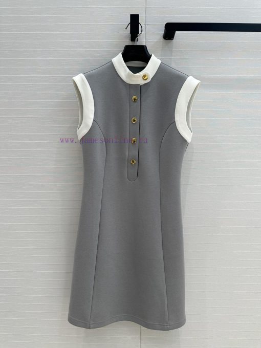 Highly Recommend BL76256 Lou * 25s New Stand Up Collar Color Blocked Vest Dress Exquisite Princ hjs2klwi - Image 2