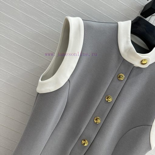 Highly Recommend BL76256 Lou * 25s New Stand Up Collar Color Blocked Vest Dress Exquisite Princ hjs2klwi - Image 4