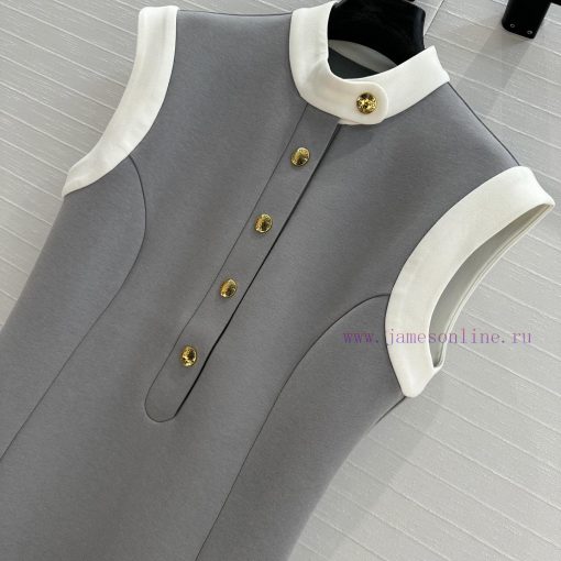 Highly Recommend BL76256 Lou * 25s New Stand Up Collar Color Blocked Vest Dress Exquisite Princ hjs2klwi - Image 6