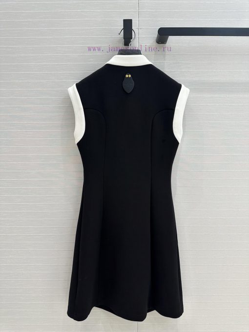 Highly Recommend BL76256 Lou * 25s New Stand Up Collar Color Blocked Vest Dress Exquisite Princ a75logti - Image 9