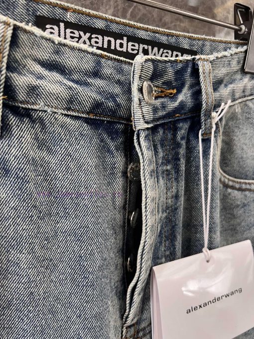 ZK60608 Alexa * Der Wang 25Ss Early Spring New Letter Hot Drill Scimitar Jeans Trousers | Yb Th owsrowy3 - Image 6