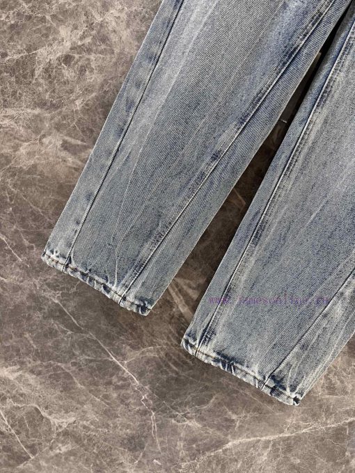ZK60608 Alexa * Der Wang 25Ss Early Spring New Letter Hot Drill Scimitar Jeans Trousers | Yb Th owsrowy3 - Image 8