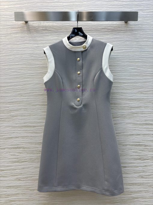 CL76302 Louis Vuitton Spring/Summer 25 Contrasting Stand Up Collar Sleeveless Dress With A Thre jud9chan - Image 2