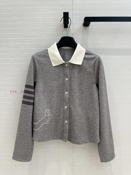 BT76283 ThomBrown * 25s New Product Easy And Fashionable Age Reducing Grey Set Color Blocked Co 1k21gysm - Image 3