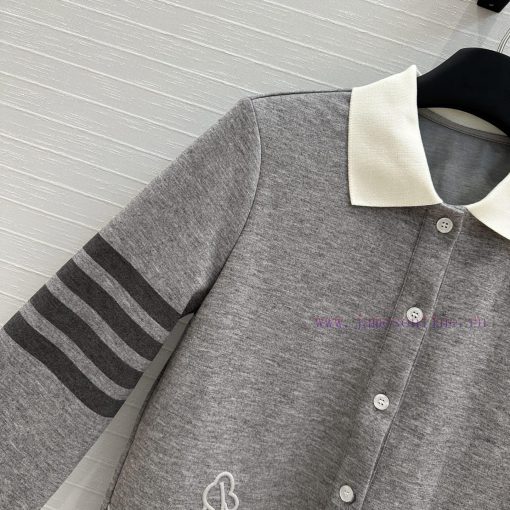 BT76283 ThomBrown * 25s New Product Easy And Fashionable Age Reducing Grey Set Color Blocked Co 1k21gysm - Image 4