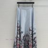 BB76313 Benang Jarum 25 Early Spring New Product Printed Striped Long Half Skirt With Tree Shad 180tnc9t