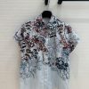 BC76315 Benang Jarum 25 Early Spring New Product Printed Striped Off Shoulder Short Sleeve Shir nqhy7oyo