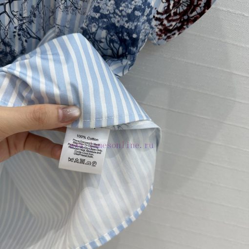 BC76315 Benang Jarum 25 Early Spring New Product Printed Striped Off Shoulder Short Sleeve Shir nqhy7oyo - Image 8