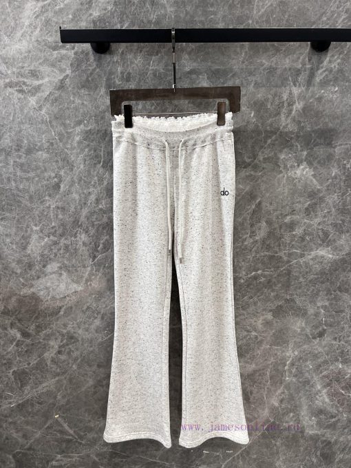 ZK60655 Alo 25ss Spring/Summer New Splice Lace Waist Design Flare Casual Pants | Popular Flare zrvl249v - Image 2
