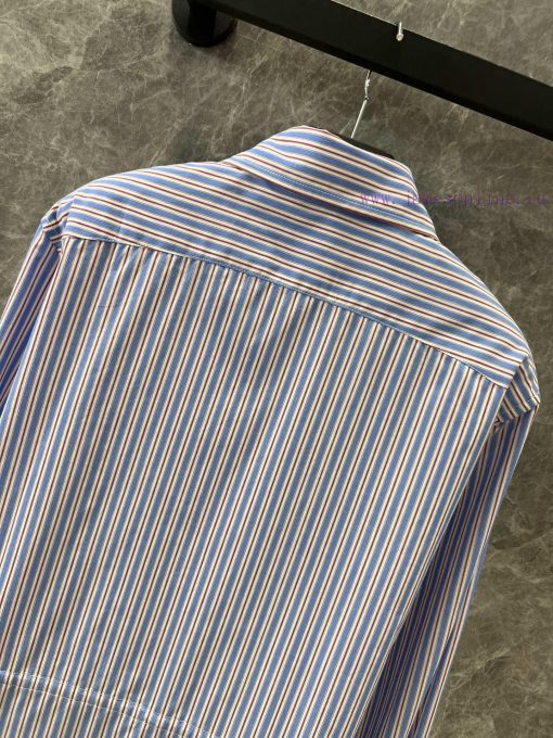 ZL60658 Prada 25ss Spring/Summer New Color Blocked Striped Collar Shirt Skirt 丨 YB Developed Pr 1tzwa3lq - Image 5