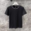 ZT60703 Moncler 25 Early Spring New Collar Nail Bead Round Neck Short Sleeved T-shirt 丨 YB Deve h5a6y6ep