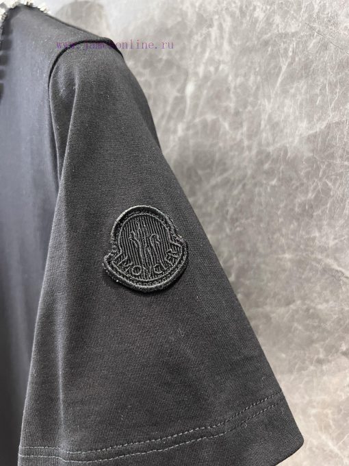 ZT60703 Moncler 25 Early Spring New Collar Nail Bead Round Neck Short Sleeved T-shirt 丨 YB Deve h5a6y6ep - Image 8