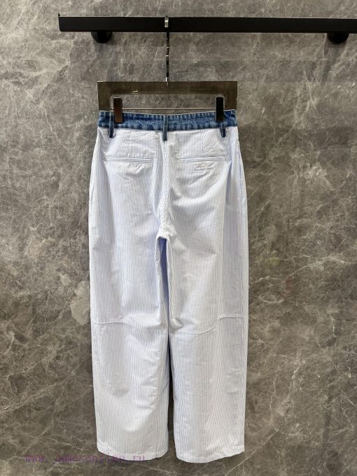 ZK60706 Alexander Wang 25Ss Spring/Summer New Splicing Striped Wide Leg Pants | YB Development 4i3osmom - Image 3