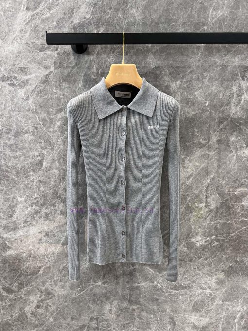 ZT60711 Miumi * 25Ss Spring/Summer New Micro Label Simple Style Slimming Knitted Cardigan | Dev gi40aft8