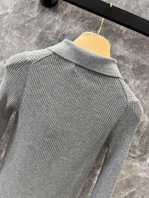 ZT60711 Miumi * 25Ss Spring/Summer New Micro Label Simple Style Slimming Knitted Cardigan | Dev gi40aft8 - Image 5