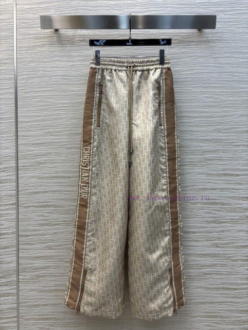 CK76628 Dior 25 Early Spring Classic Letter Jacquard Logo Letter Ribbon Splicing Straight Leg W emj05m5o - Image 2